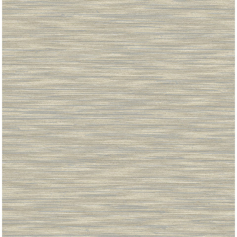 4046-26155 Benson Taupe Faux Fabric Wallpaper