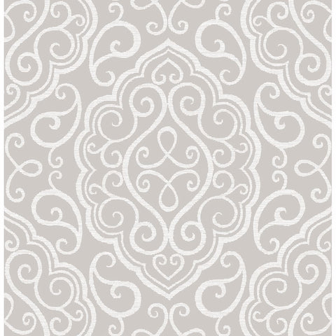 2716-23816 Heavenly Taupe Damask Wallpaper