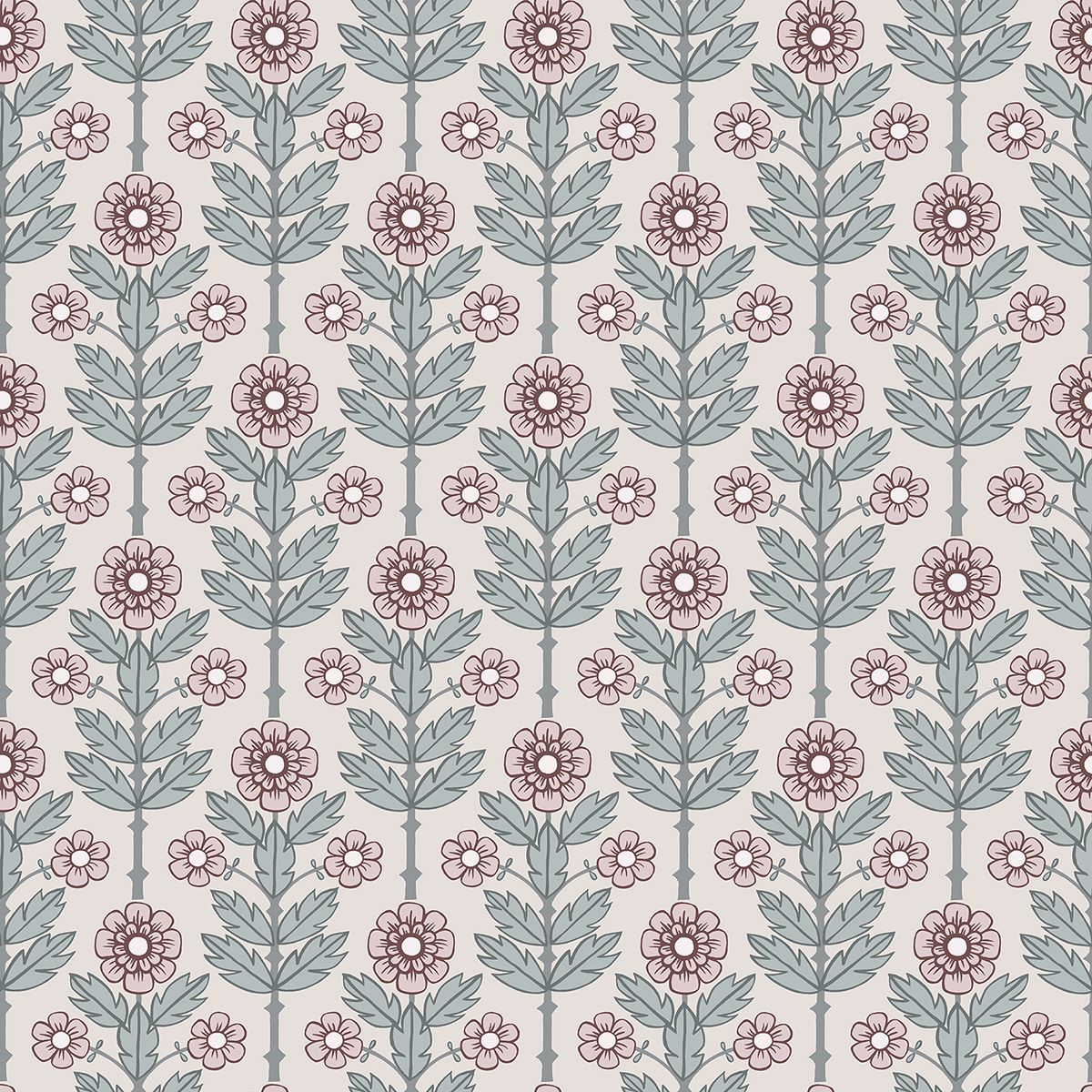 2948-28007 Aya Eggshell Floral Wallpaper – wallcoveringsmart