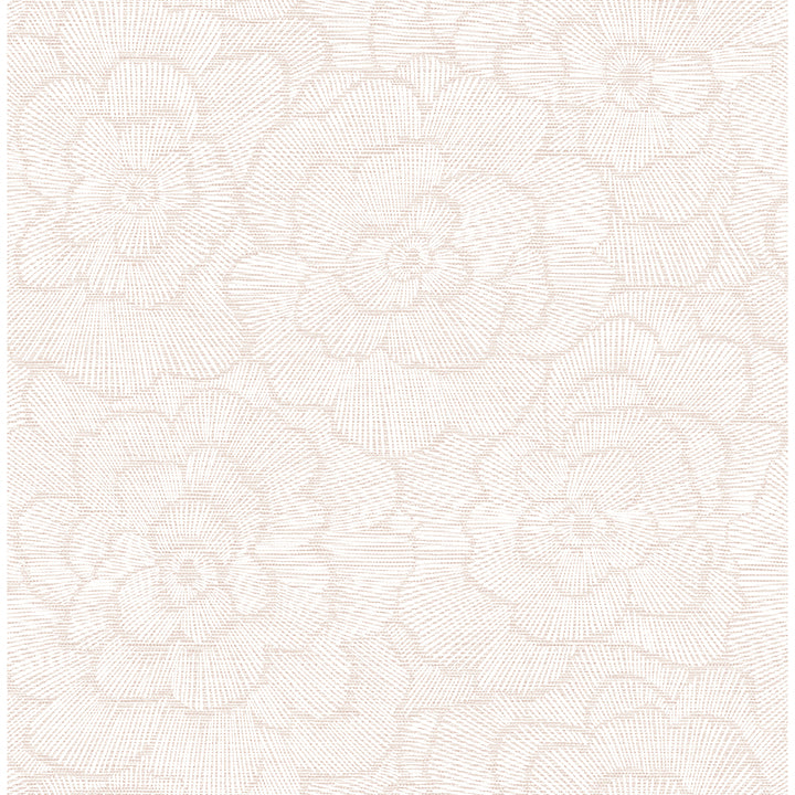 花ページ 4120-26037 Periwinkle Pink Textured Floral Wallpaper