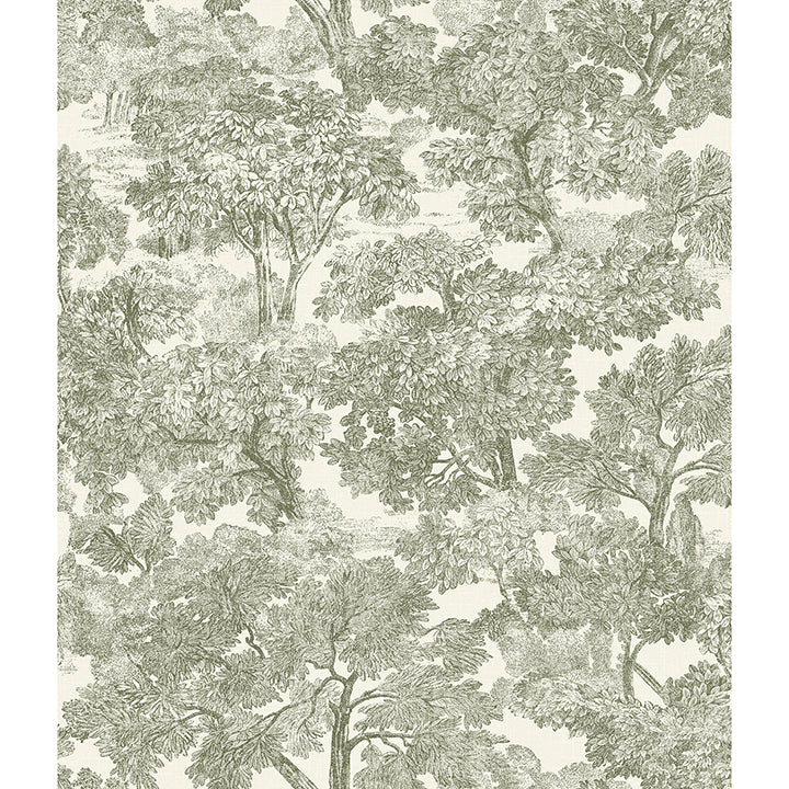 4134-72561 Spinney Green Toile Wallpaper – wallcoveringsmart