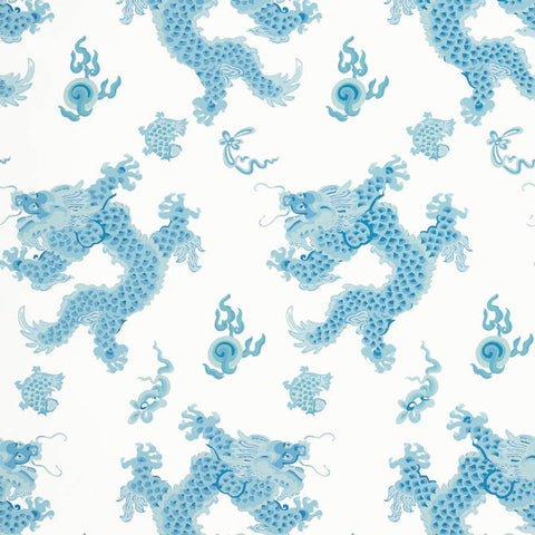 AT23182 Dragon Dance Blue Wallpaper