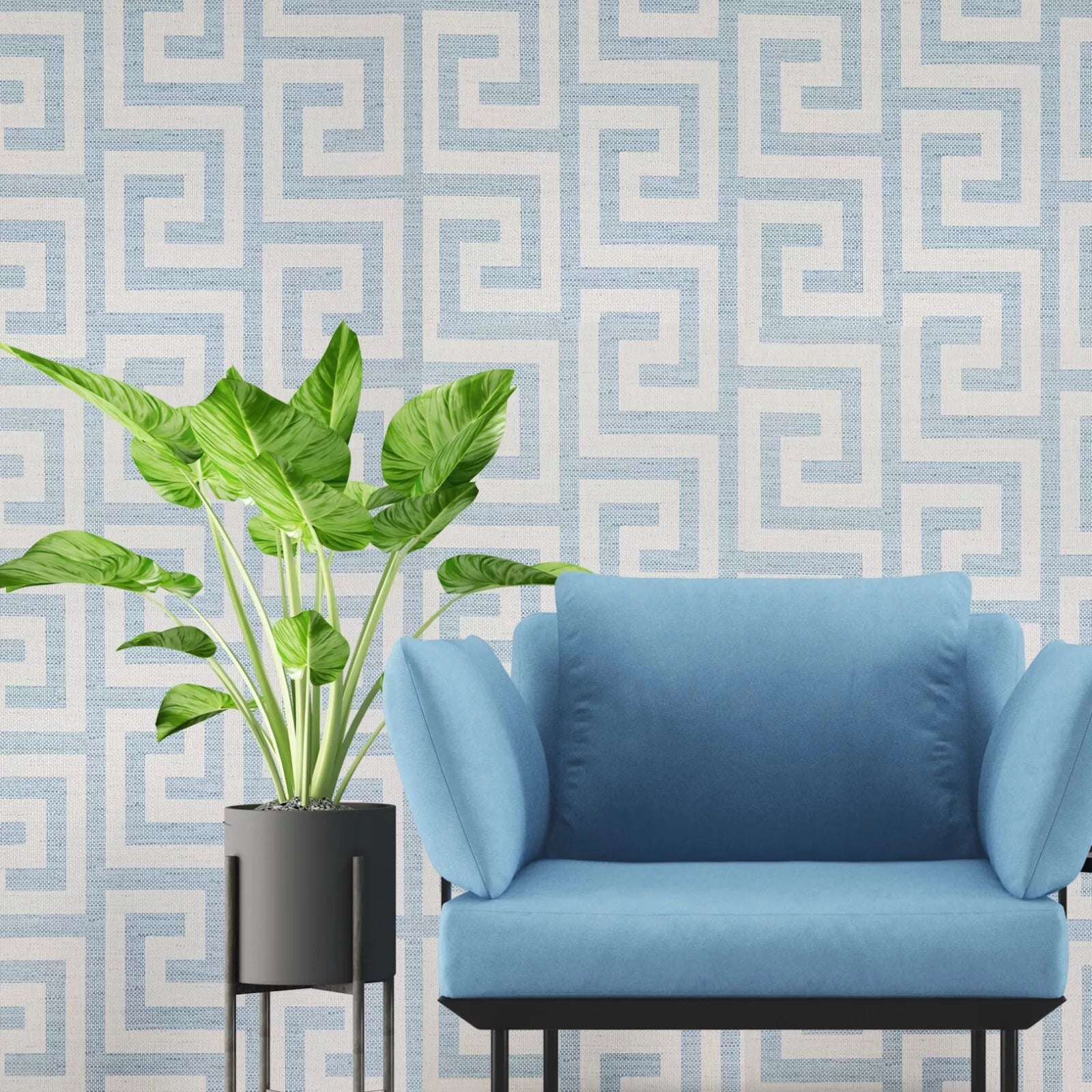 Greek Key Pattern Wallpaper Modern Meander Seamless Pattern Abstract