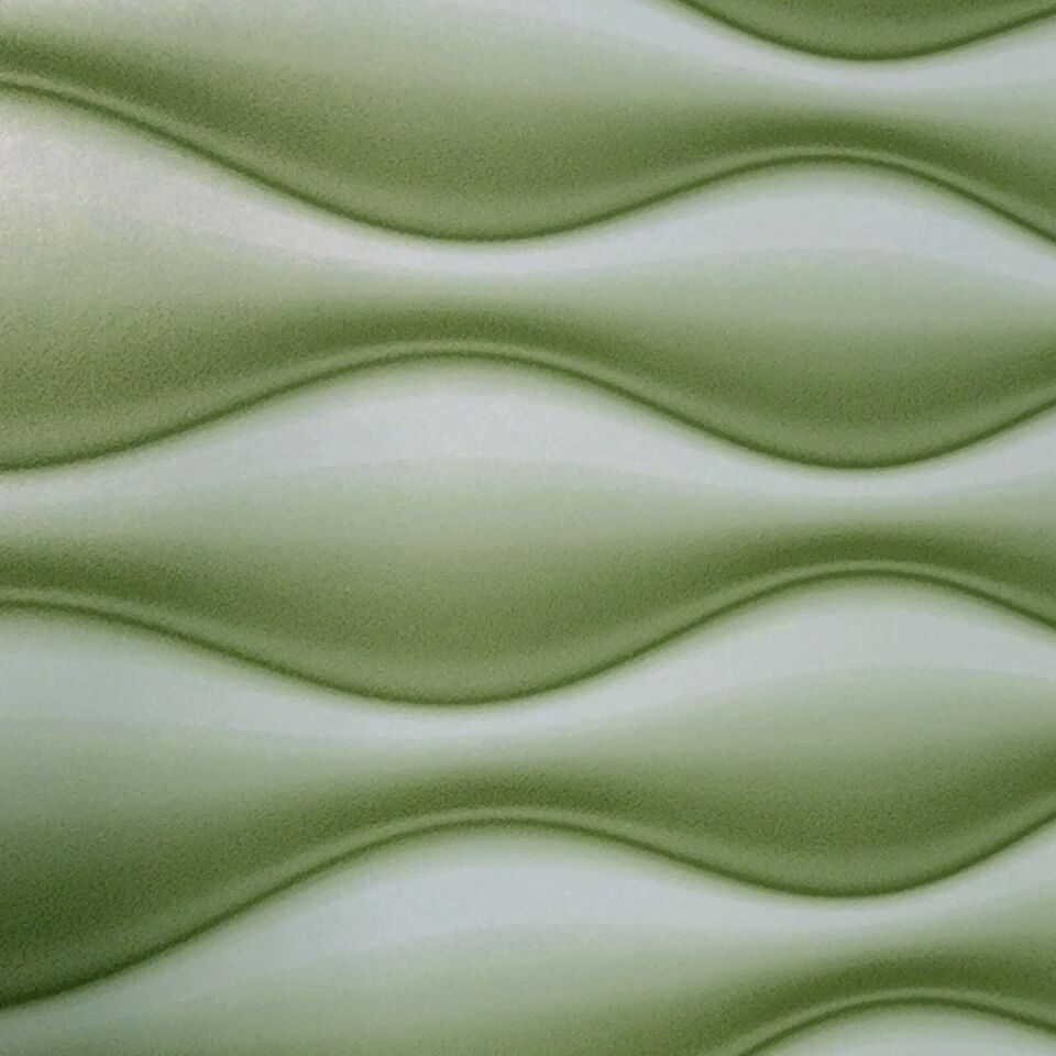 WM3170401 Contemporary wave lines green Modern Wallpaper roll 3D wavy wallcoveringsmart