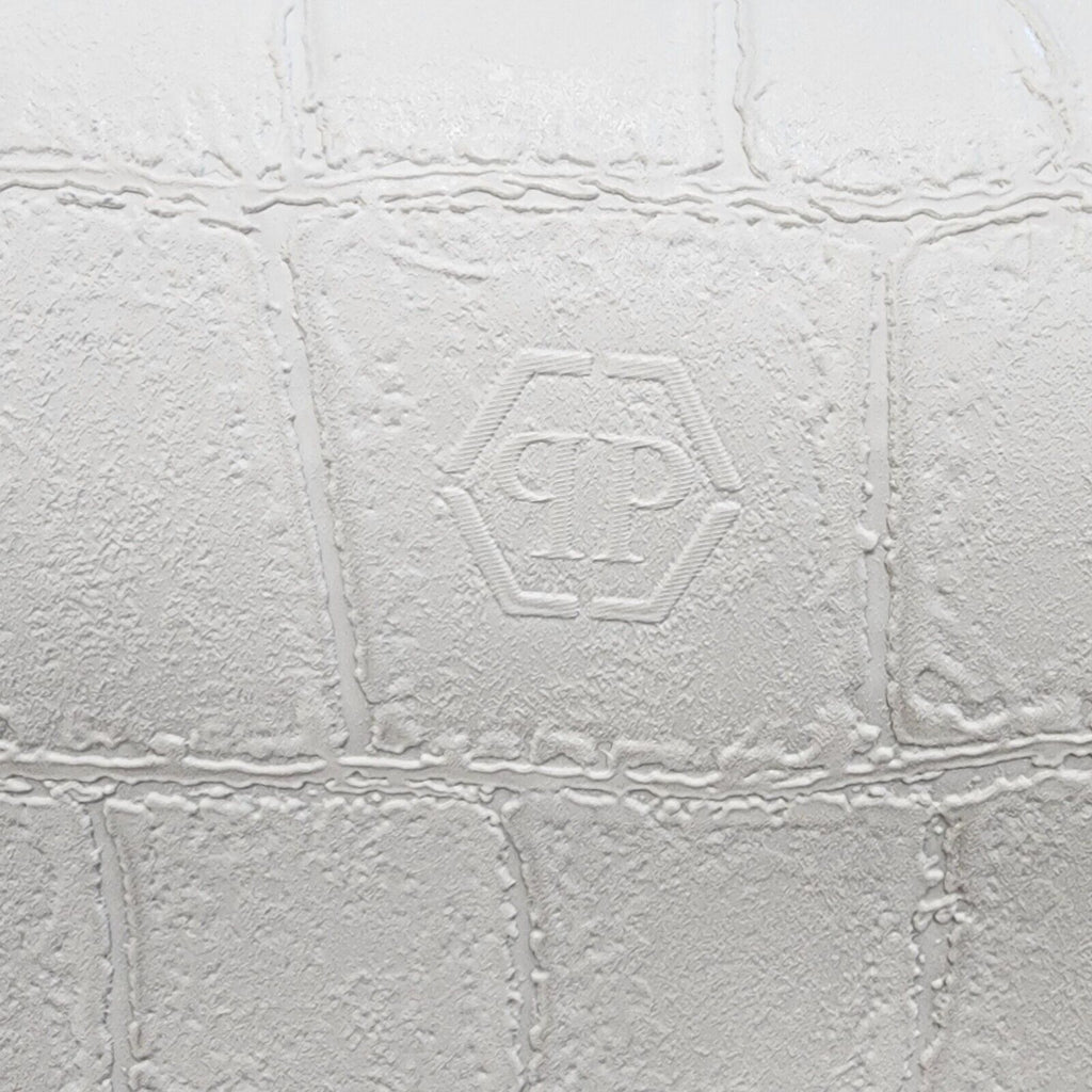 Z80028 Geo Hexagon matt ivory gold metallic trellis lines