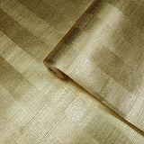 9617 Gold metallic foil striped modern light textured stripes lines wallpaper roll 3D