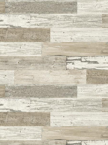 IR71506 Distressed Wood Tile Wallpaper