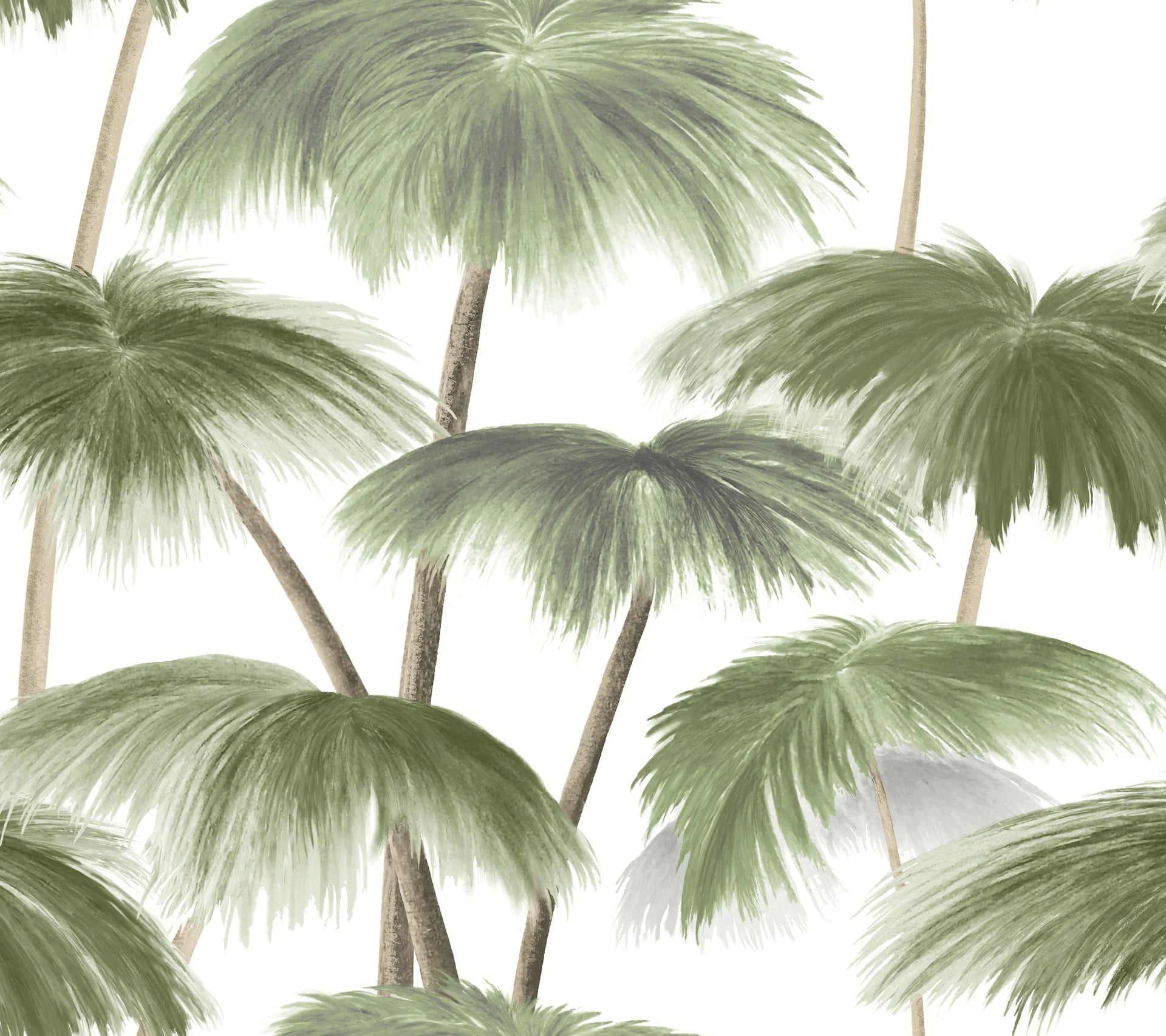 air plant wallpaper Plein Air Palms Wallpaper- Green