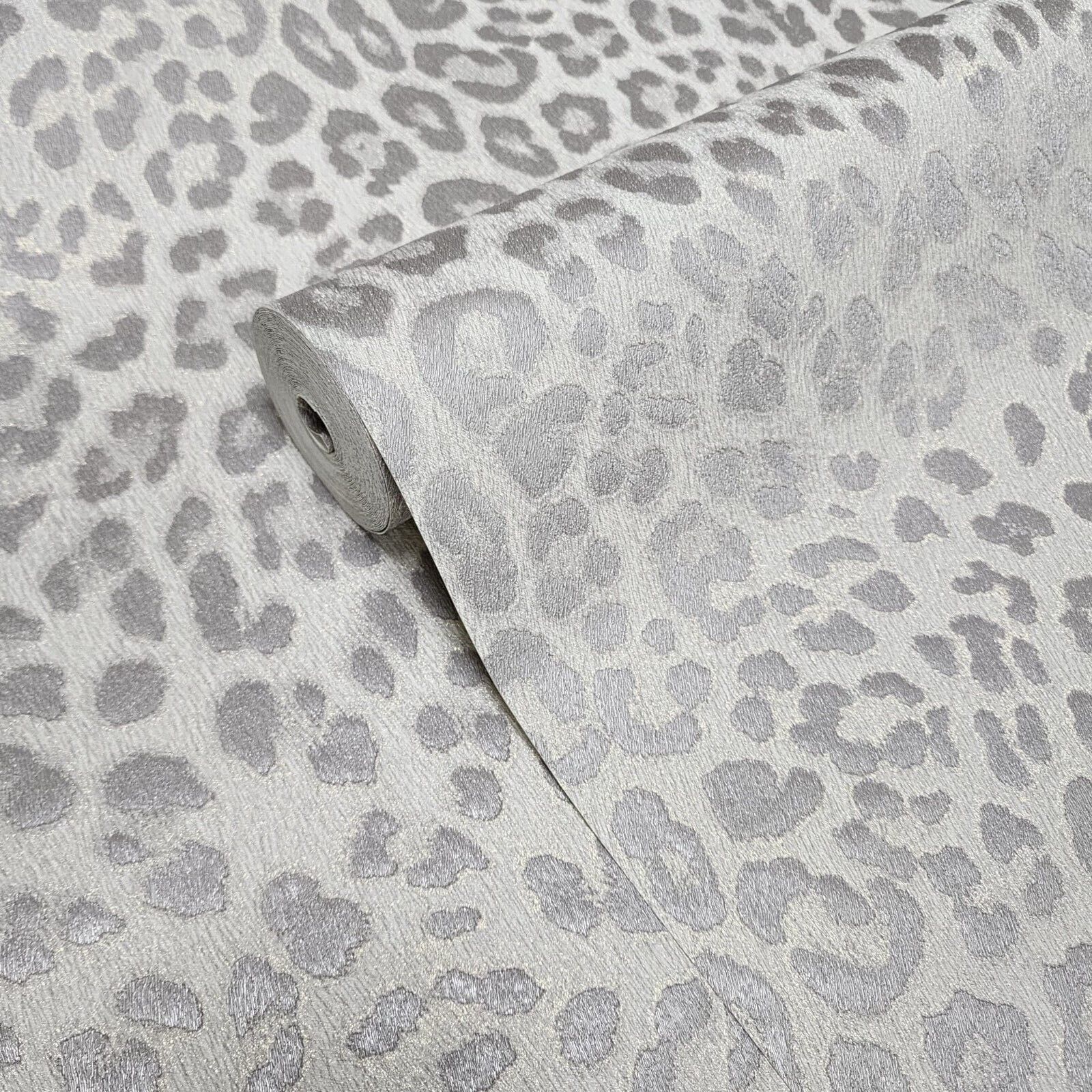 Z80044 Light gray gold sparkles glitter wallpaper faux leopard cheetah –  wallcoveringsmart