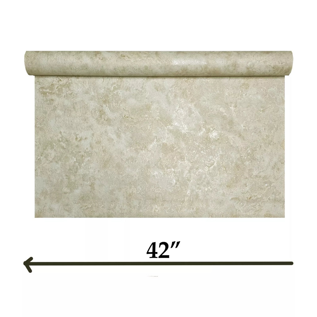 M13034 Beige sand cream brass gold metallic faux plaster distressed te ...