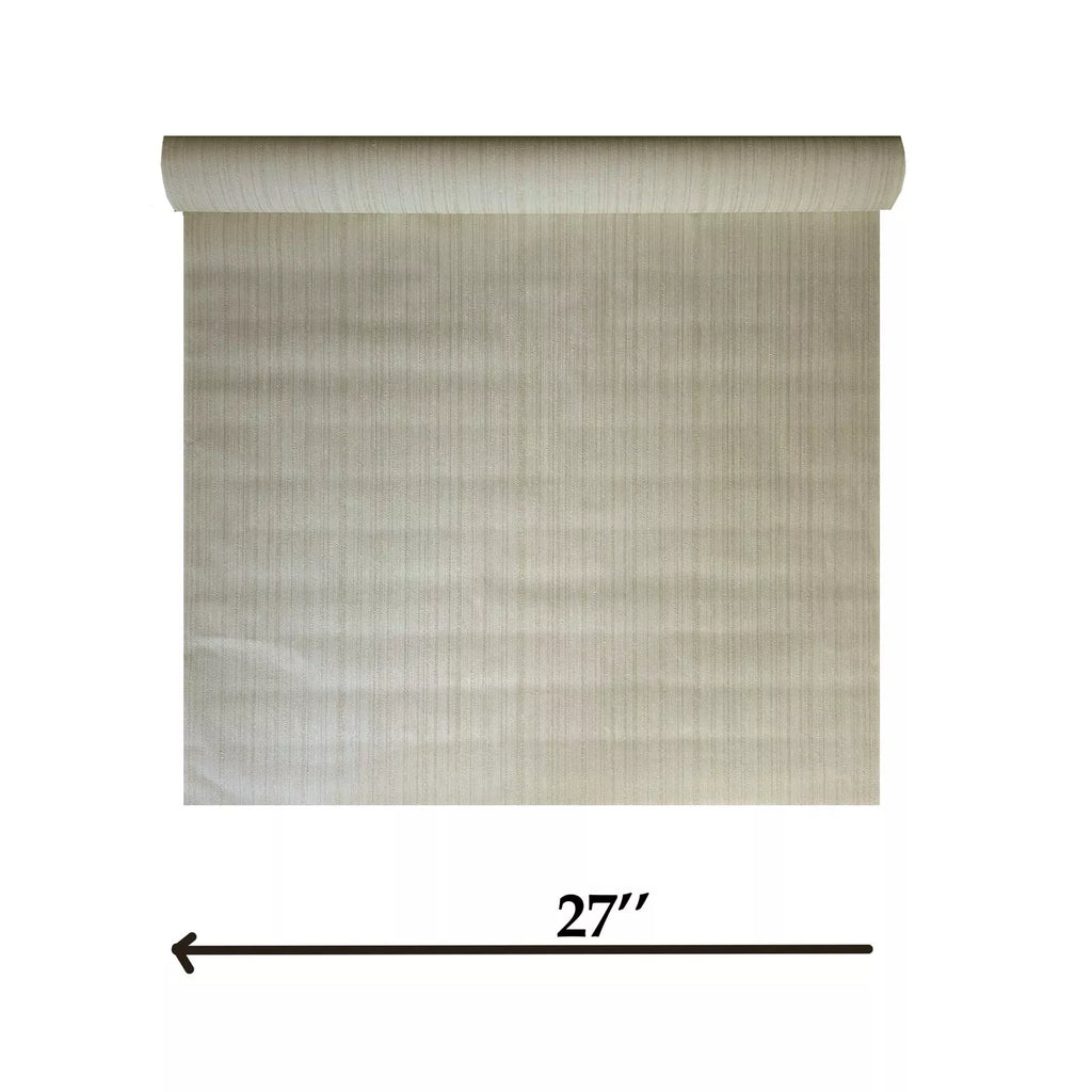 M13040 Tan Beige cream gold metallic faux thread stria lines fabric te ...