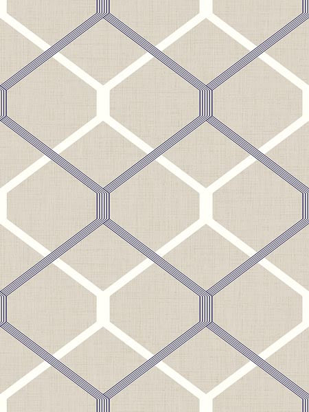 MG40710 Hexagon Metallic Wallpaper - wallcoveringsmart