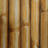 LH2006 Mustard yellow brown bamboo pattern wallpaper roll modern tropical