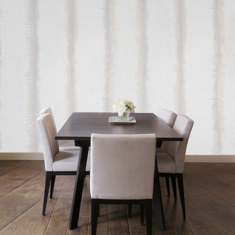 Z80049 Neutral beige gold Striped woven faux fabric grass sack cloth textured wallpaper