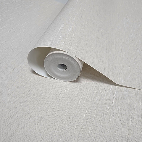 121057 Plain beige off white cream faux silk fabric textured contemporary wallpaper