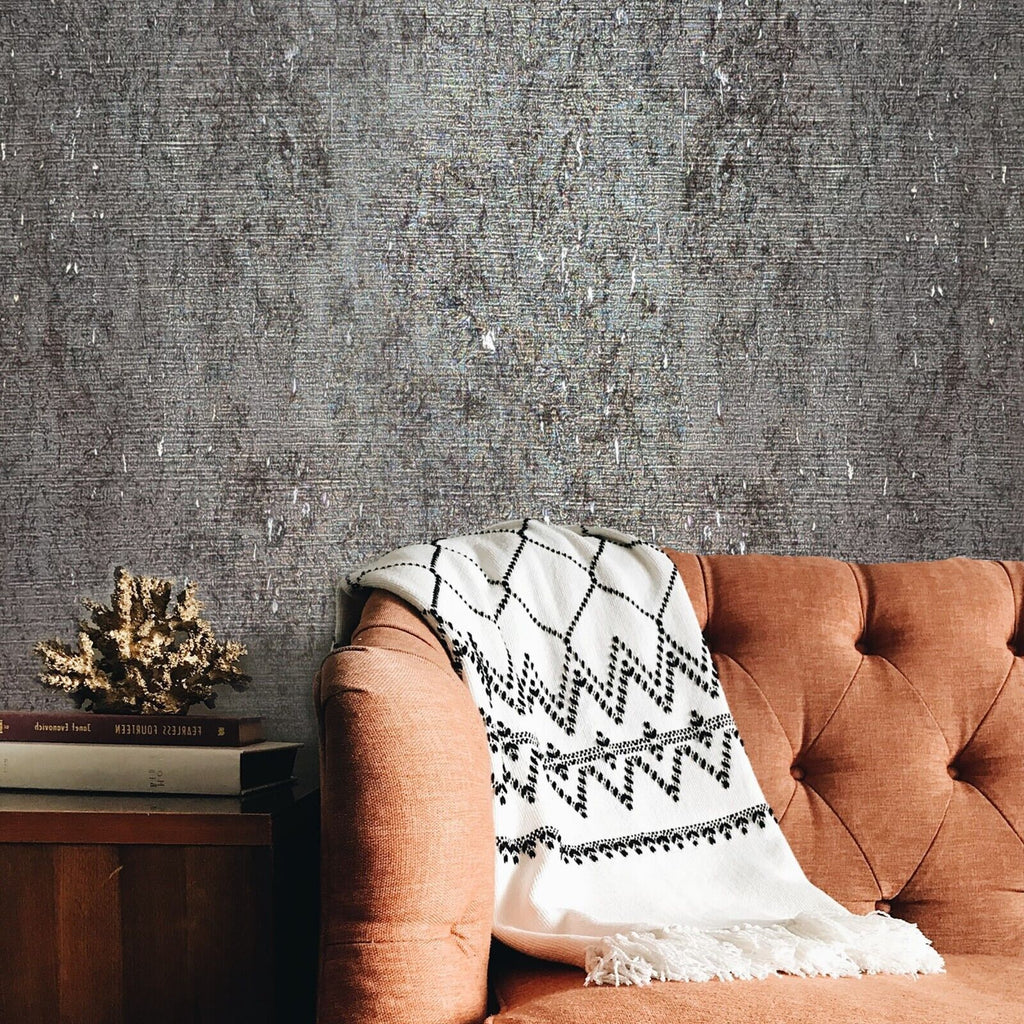 WM180301 Real Natural Cork Brown Black Silver Metallic Modern Textured WM180301 Real Natural Cork Brown Black Silver Metallic Modern Textured