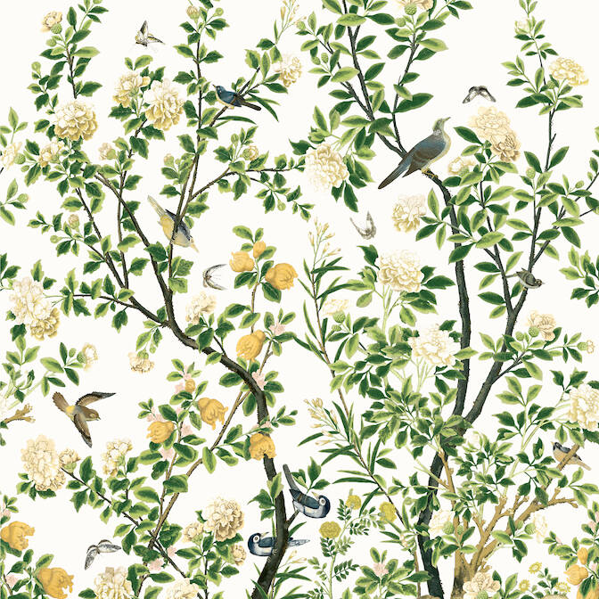 TM13666 Jardin Bloom White Mural – wallcoveringsmart