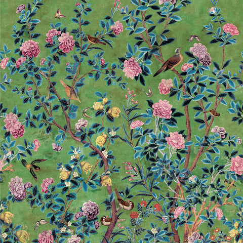 TM13669 Jardin Bloom Green Mural