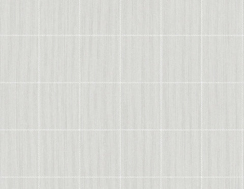 YM30920 String Window Pane Check Gray White Wallpaper
