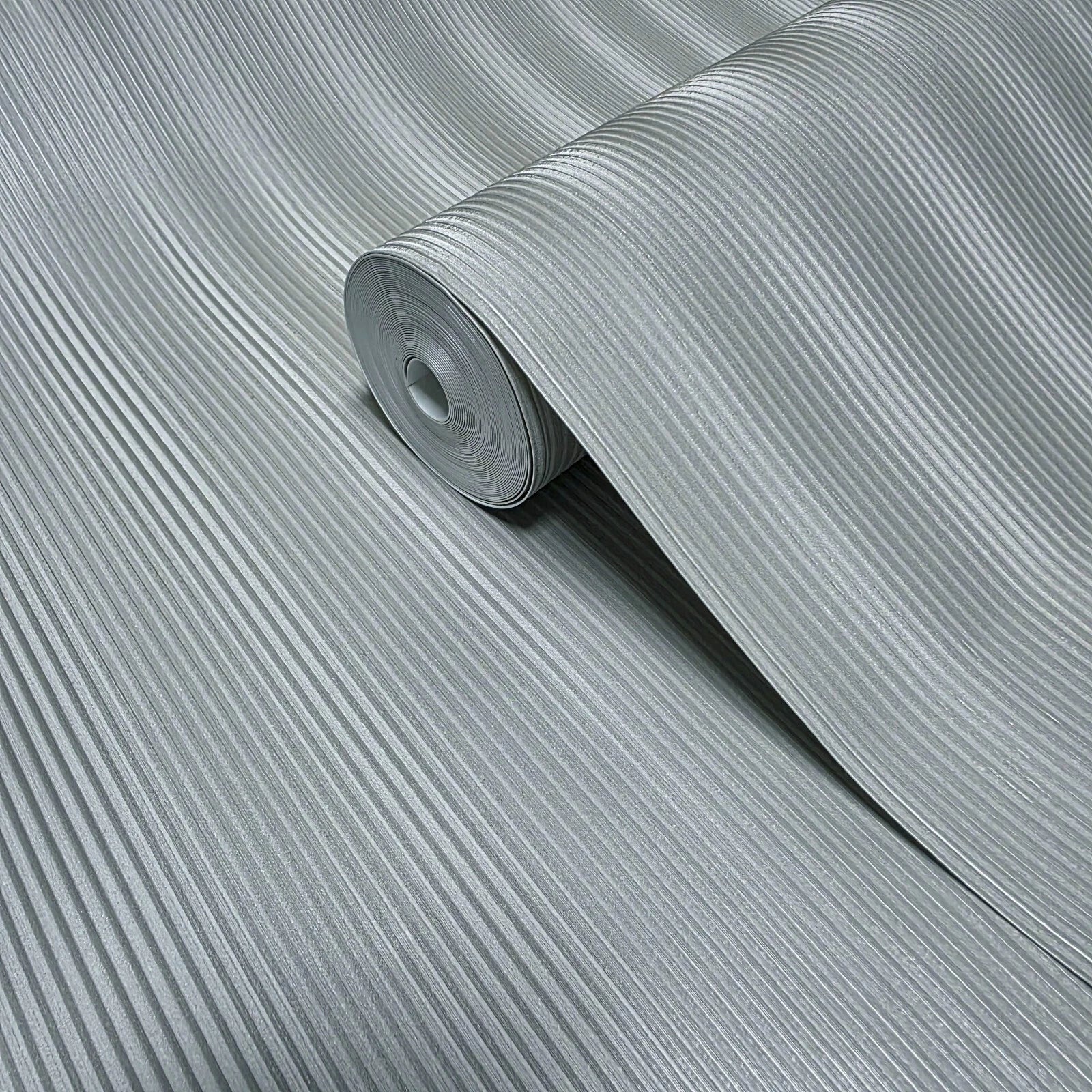 クロスリー ペイテレフォン シルバー(銀)　レプリカ Z12810 Satin gray silver metallic vertical lines faux fabric