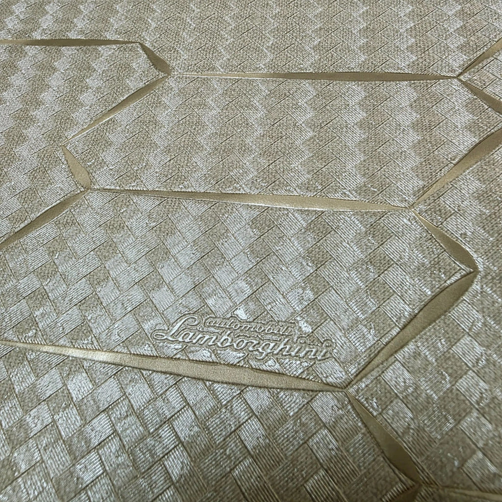 Z12838 Wicker bamboo taupe brass Metallic elongated hexagon