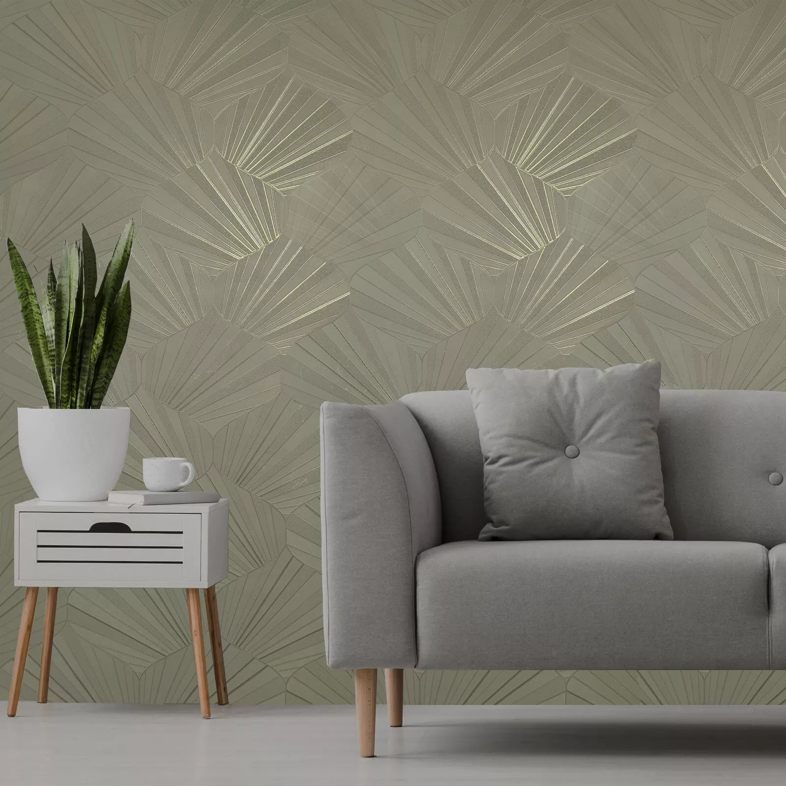 Z64849 Geometric wave drop Modern bonze brass gold metallic lines