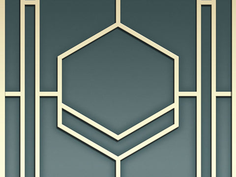 Z64889 Elie Saab Geometric lines 3D Panel