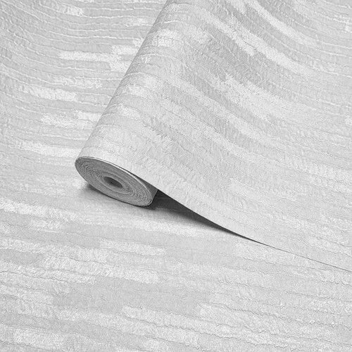 Z77514 Pearl satin off white faux fabric vertical stripes textured