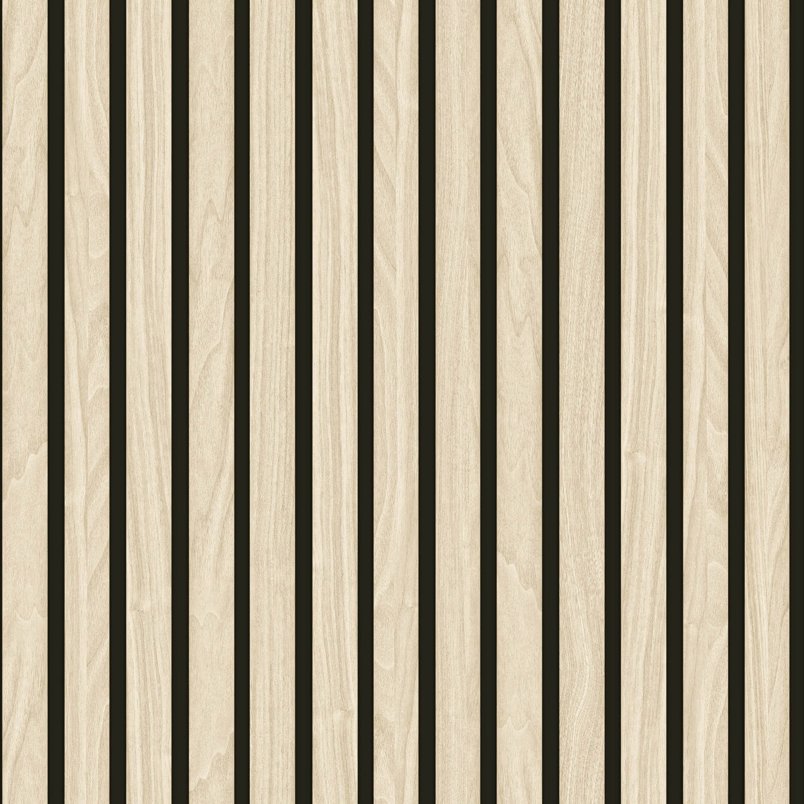 Norwall Beachwood Vinyl Wallpaper – Beige/Off-White/Grey Plank Design, Solid Vinyl FH37556
