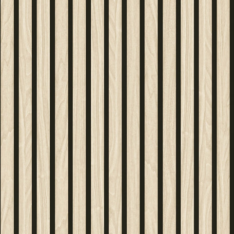 Z77544 Vinyl Oak Beige Slat wooden planks Look faux Wood textured modern wallpaper 3D