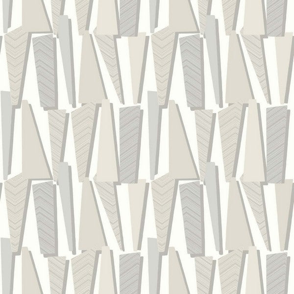 SL80800 Seabrook Geometric Taupe Wallpaper wallcoveringsmart