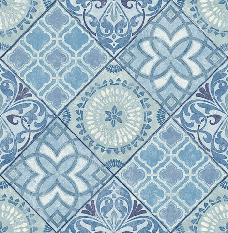 TP80302 Tile blue abstract wallpaper