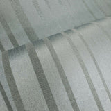 215019 Wallpaper Glassbeads lines striped textured blue teal silver Metallic 3D