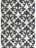 175000 Silver Flock Gray Damask Velvet Portofino Wallpaper
