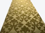 175024 Mustard Gold Metallic Flock Wallpaper