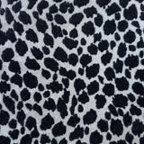 115020 Flocked White Black Spot Dot Animal cheetah Flock Wallpaper - wallcoveringsmart