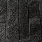 WM475036 Brick Stone Black Wallpaper