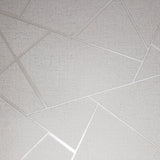 WM4228001 Wallpaper Gray Silver Metallic Textured Geometric Triangle Glitter - wallcoveringsmart