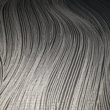 WM0115310701 textured wavy lines wallpaper Black Gray Silver waves 3D - wallcoveringsmart