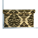 235002 Portofino brown bronze gold Flocked Victorian velvet damask Wallpaper 