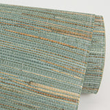 2972-86125 Kira Turquoise Hemp Grasscloth Wallpaper