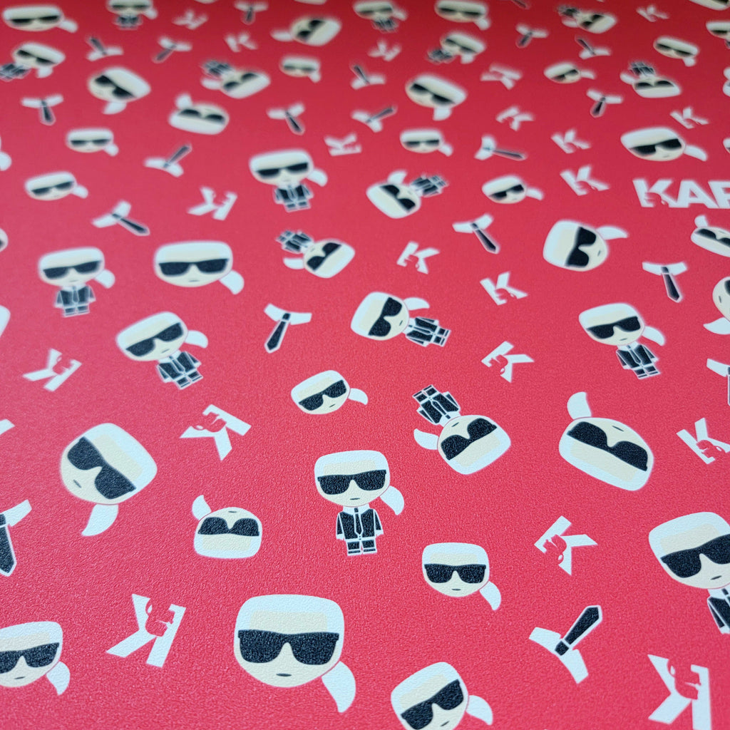 37843-8 Karl Lagerfeld Logo Ikonik Fashion Designer Pink Wallpaper