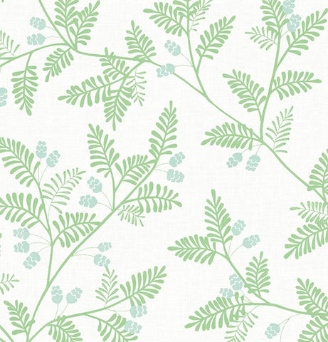 4074-26600 Ardell Light Green Botanical Wallpaper