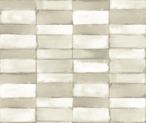 4074-26646 Braden Taupe Tile Wallpaper