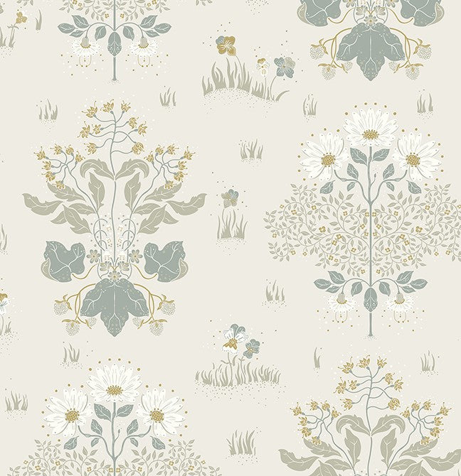 Tuscan Daisies Cappucino Wallpaper