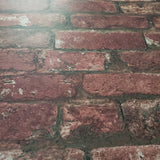 WM3128501 Red brown orange faux rustic brick 3D Loft Wallpaper - wallcoveringsmart