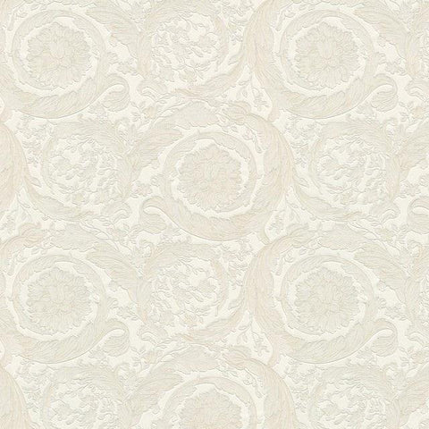 93583-2 Barocco Flowers Cream Wallpaper - wallcoveringsmart