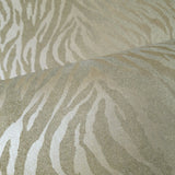 215010 Animal Tiger Wallpaper Glassbeads textured beige tan cream Metallic