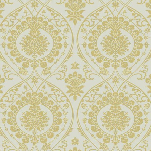 DM4903 York Imperial Damask Linen Gold Wallpaper