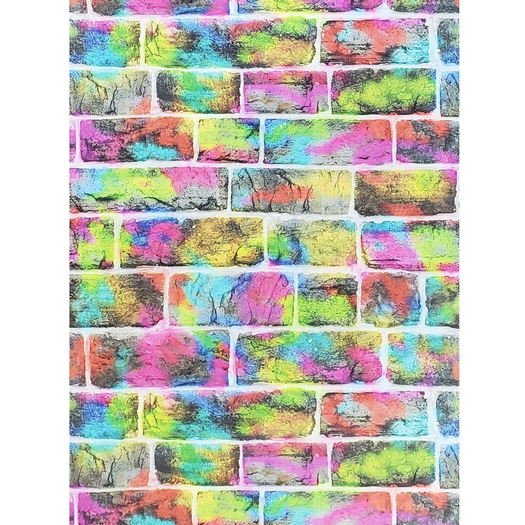 blue green brick wallpaper